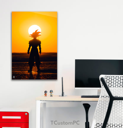 Goku silhouette DB painting