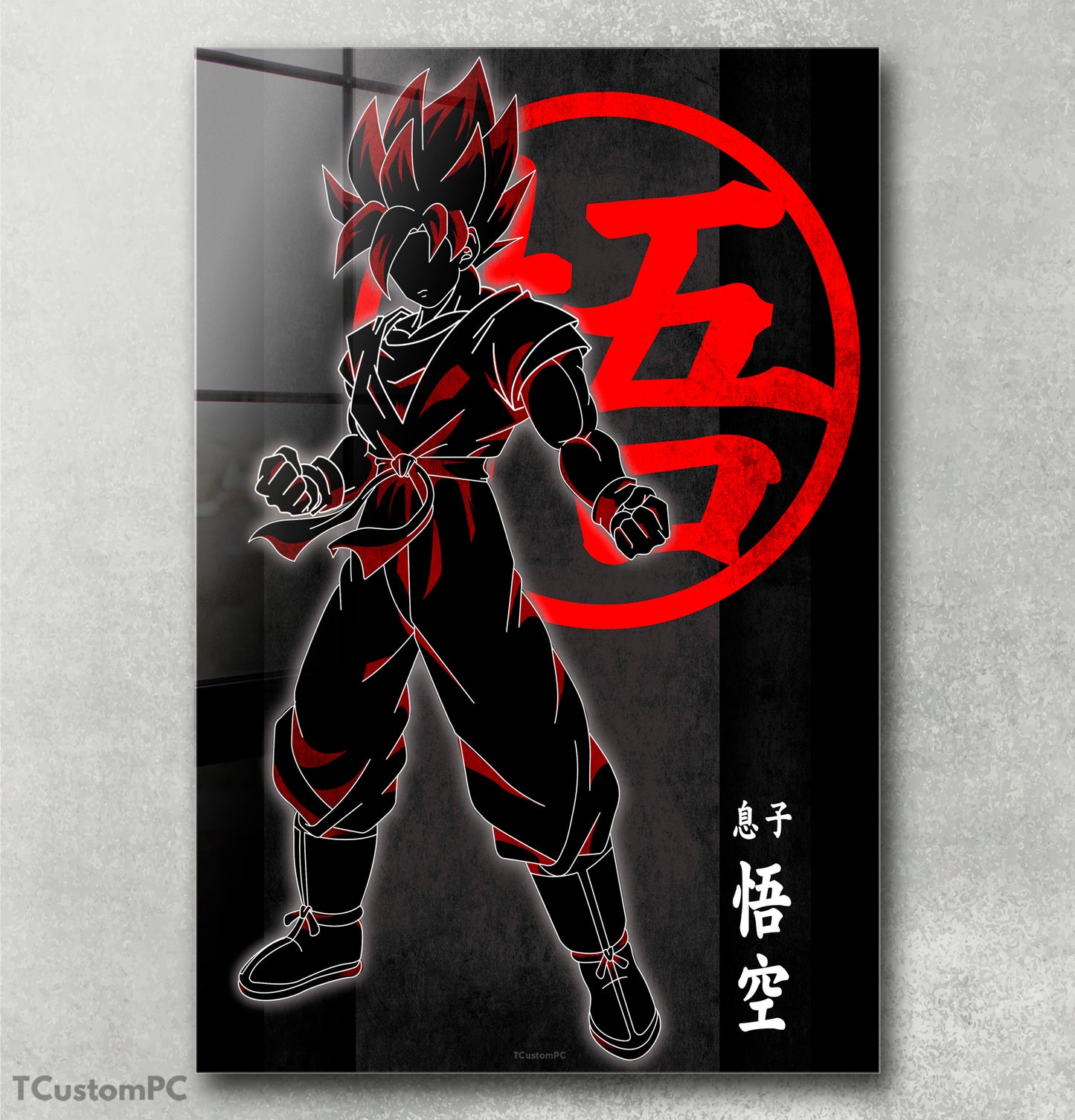 Cuadro Goku Line dark