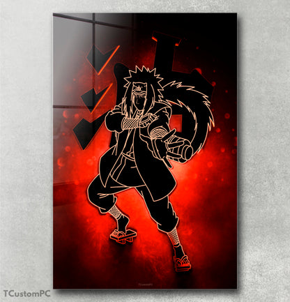 Pintura de silhueta de personagem jiraiya