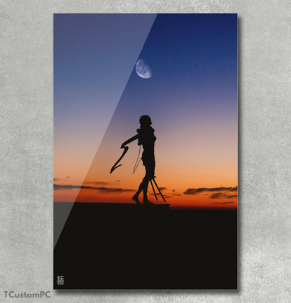 Mikasa sunset painting, Attack on Titan