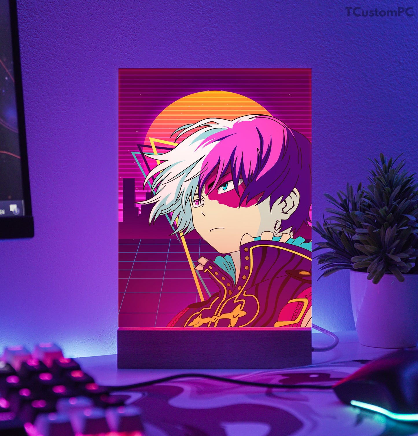 TC-Lamp my hero academia - Shoto Todoroki 80s retro