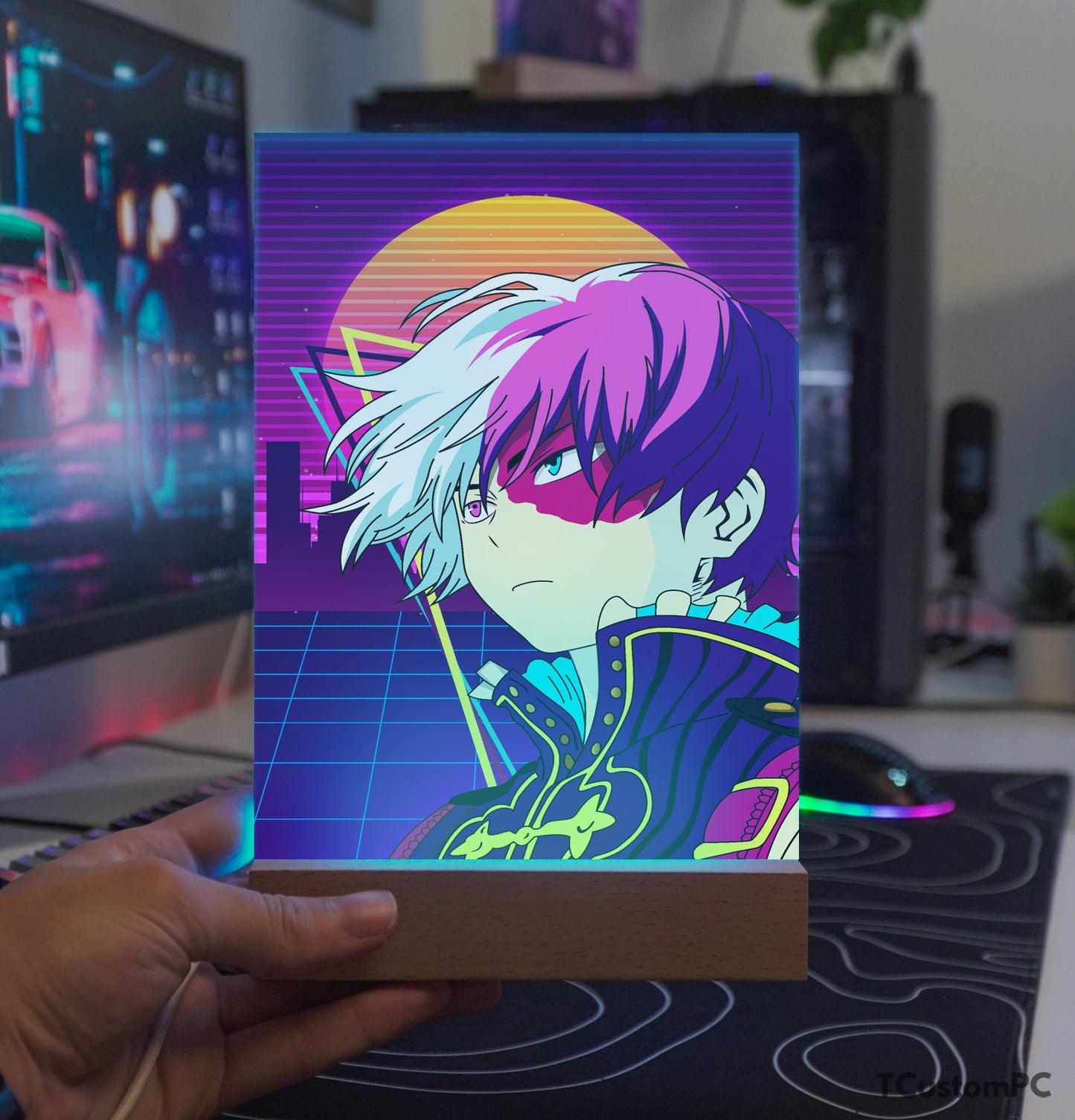 TC-Lamp my hero academia - Shoto Todoroki 80s retro