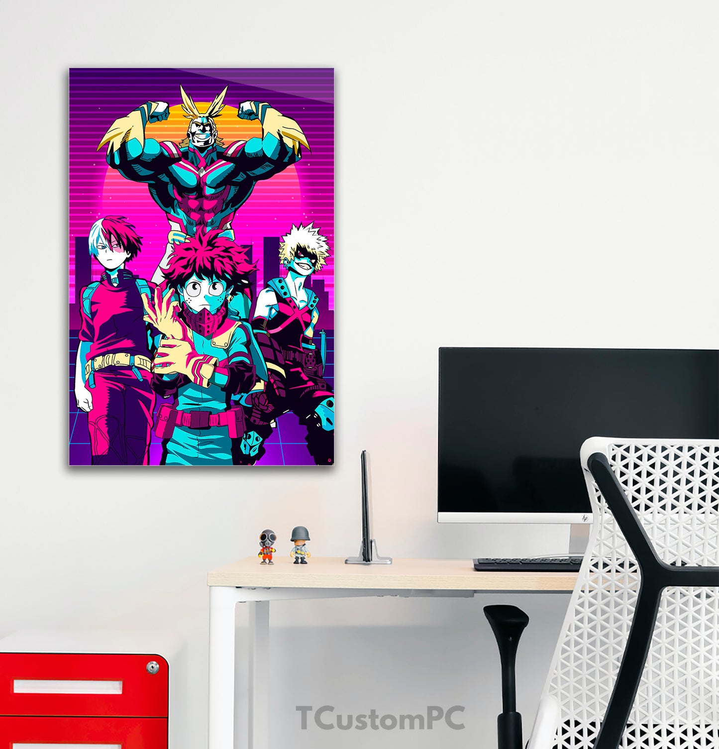 My hero academia 80s Retro painting