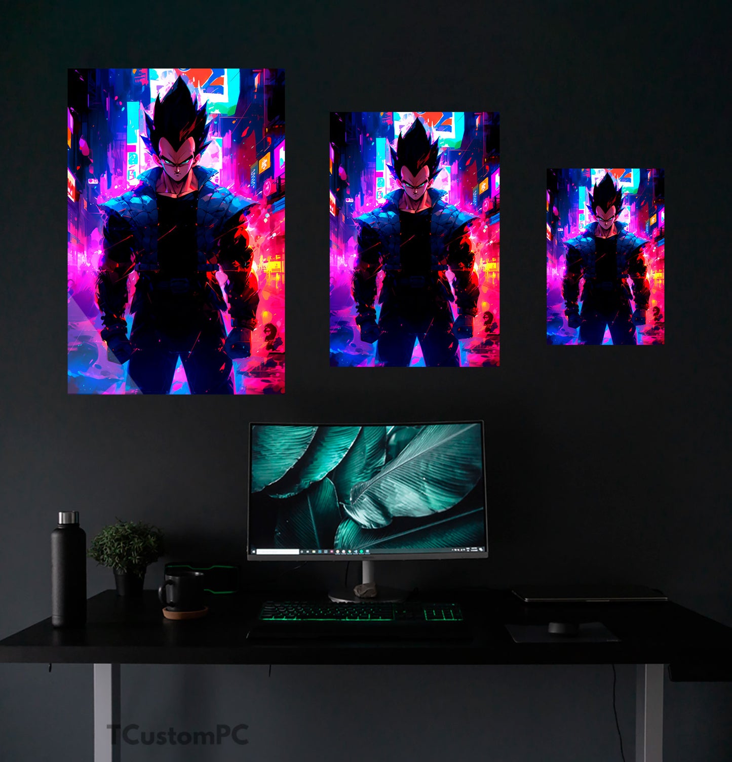 Pintura neon cyberpunk vegeta.677