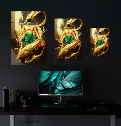 One piece Zoro painting "ultra gold ultimate".