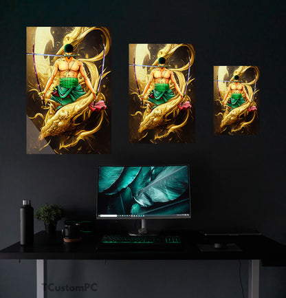 Wall Art de One piece Zoro "ultra gold ultimate"