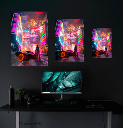 Pintura de paisagem "Cyberpunk2"