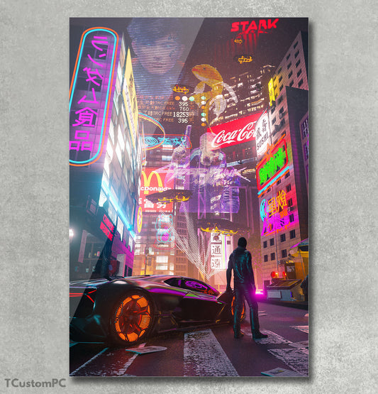Cuadro paisaje "Cyberpunk2"