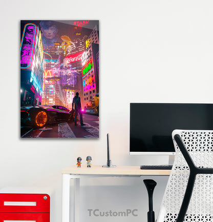 Pintura de paisagem "Cyberpunk2"