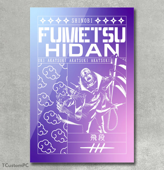 Pintura do ninja nuvem vermelha 9 Hidan