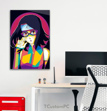 pintura sarada anime wpap