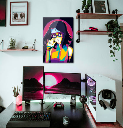 pintura sarada anime wpap