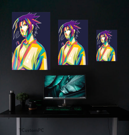 pintura de anime wpap de sasuke