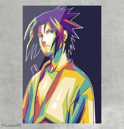 pintura de anime wpap de sasuke