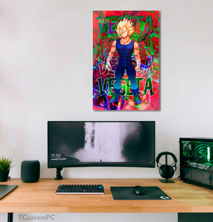 ultimate majin vegeta brutalism painting