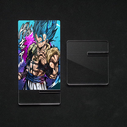 Suporte para celular Dragon Ball Gogeta Blue DBS, feito de metacrilato