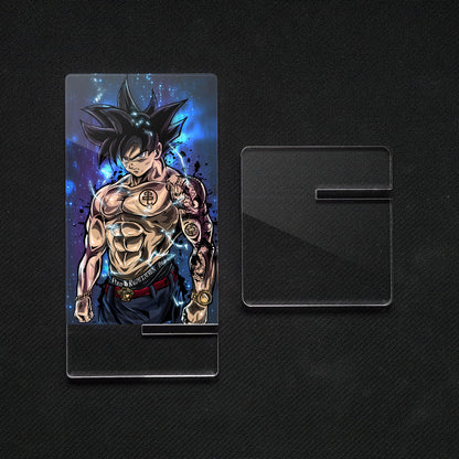 Suporte para celular Dragon Ball Goku, feito de metacrilato