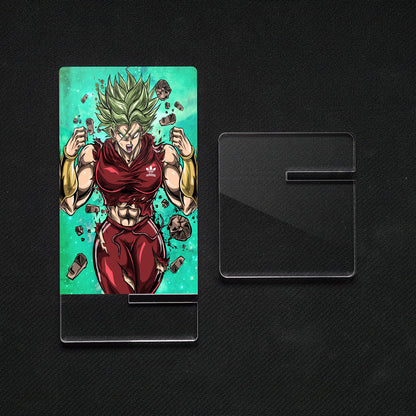 Suporte para celular Dragon Ball Kale X Adidas, feito de metacrilato