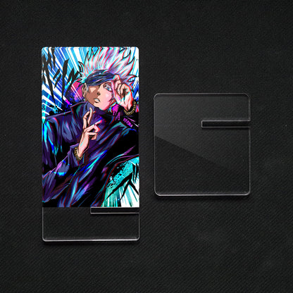 Suporte para celular Jujutsu Kaisen Satoru Gojo, feito de metacrilato