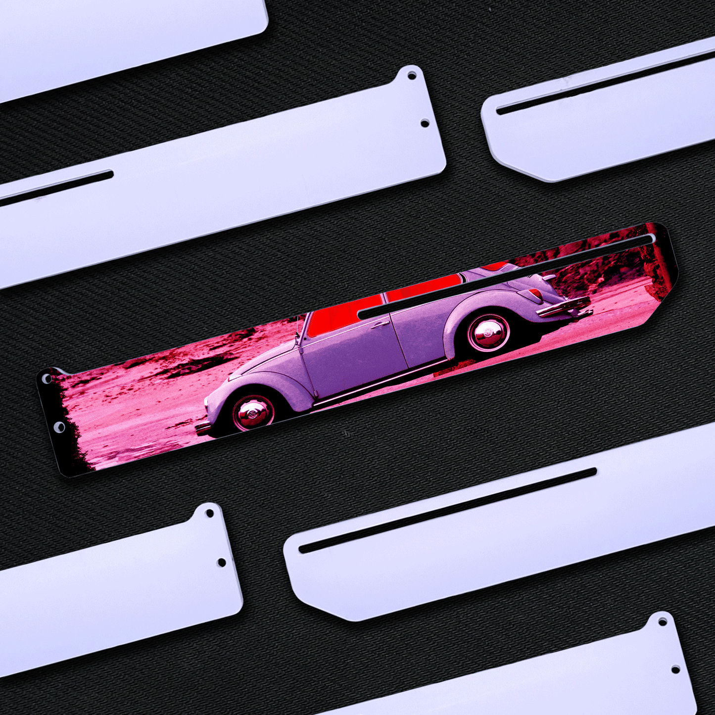 Red Sun Classic Car | Acrylic Horizontal Graphic Support