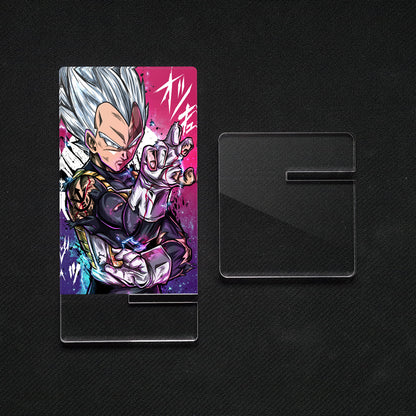 Suporte para celular Dragon Ball Vegeta Mastered, feito de metacrilato