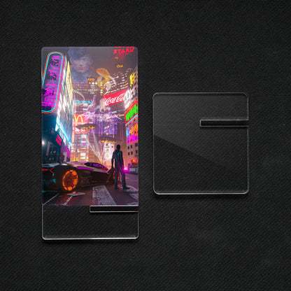 Landscape "Cyberpunk2" Mobile Holder, methacrylate