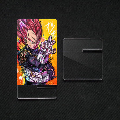 Suporte móvel Dragon Ball Vegeta SS God Red, feito de metacrilato