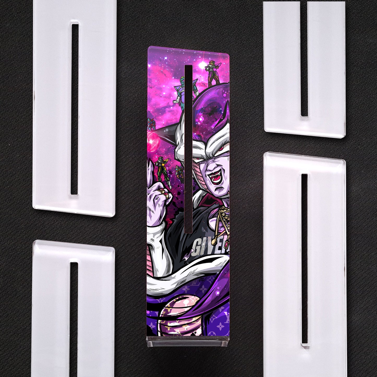 Givenchy Frieza & Gang Dragon Ball | Soporte Gráfica Vertical Metacrilato