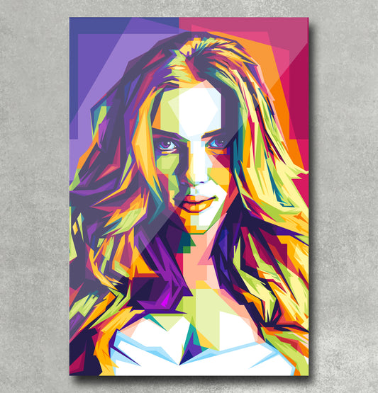 Wpap Scarlett Johansson | Arte em parede acrílica 