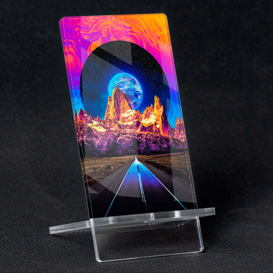 Mobile Holder "State Of Grace" abstract design, methacrylate