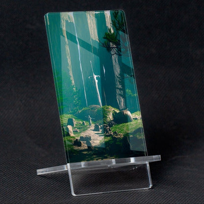 Landscape Mobile Holder "Ancient armor", methacrylate