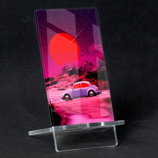 Red Sun Classic Car | Acrylic Mobile Support