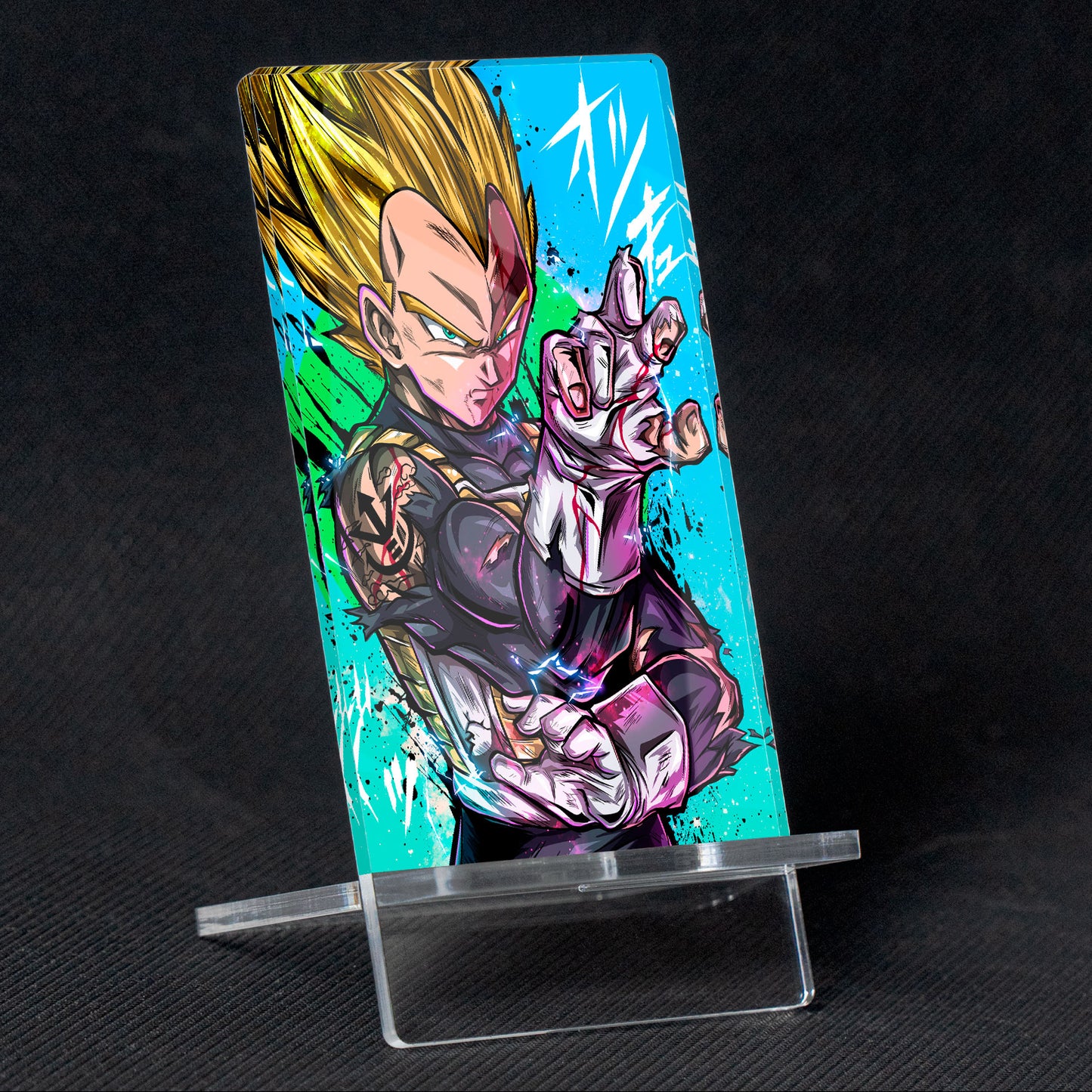 Soporte para Móvil de Dragon Ball Vegeta SS, de metacrilato