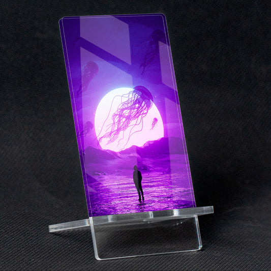 Landscape Mobile Holder "Jelly fish po", methacrylate