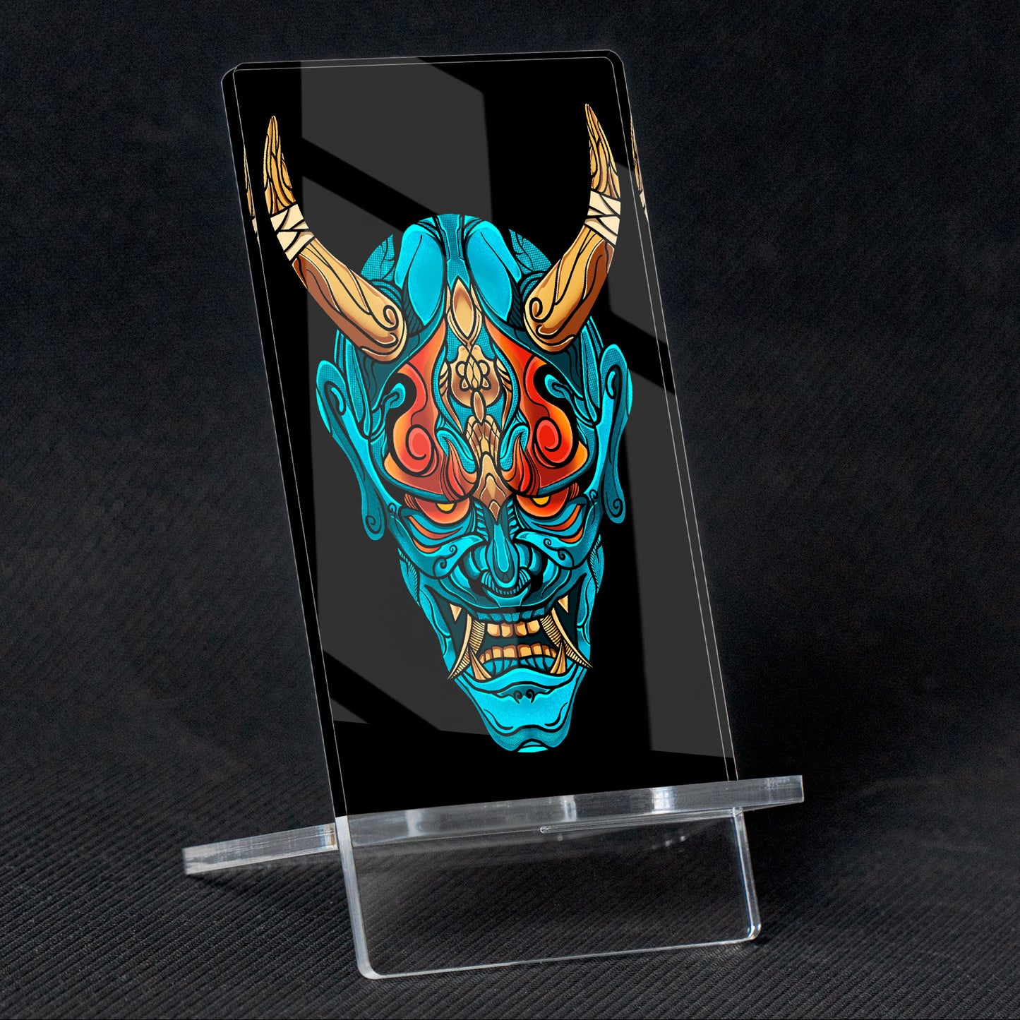 Hannya Mask Mobile Holder, methacrylate