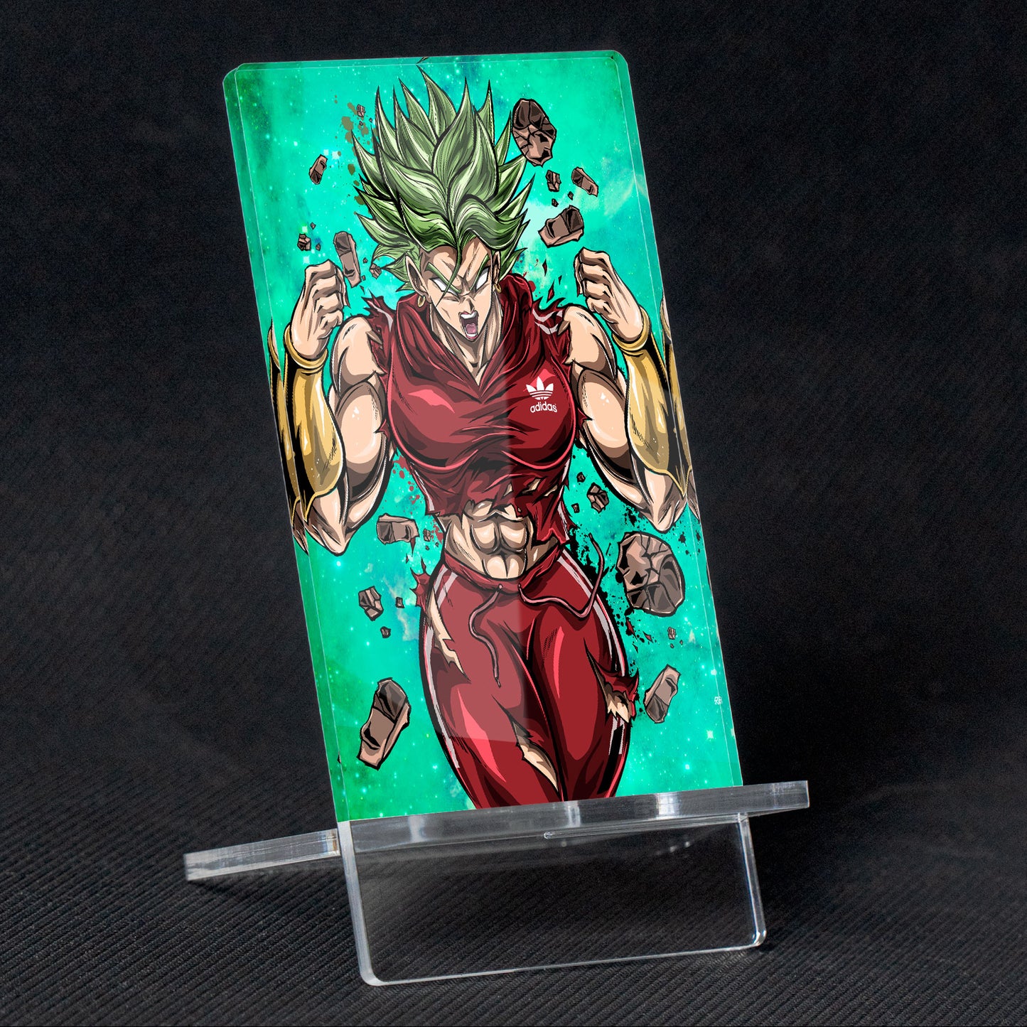 Soporte para Móvil de Dragon Ball Kale X Adidas, de metacrilato