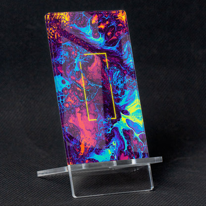 Mobile Holder "About You" abstract design, methacrylate