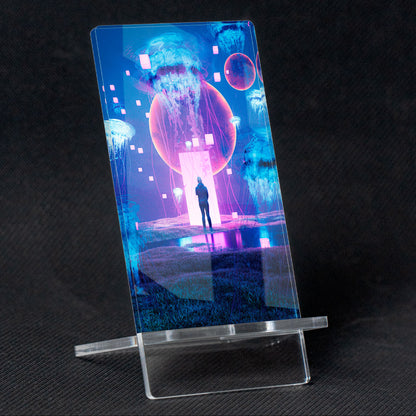 Suporte para celular paisagístico "Jelly dream", feito de metacrilato