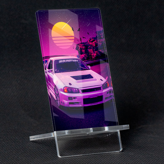 Nissan Skyline Sunset | Acrylic Mobile Support