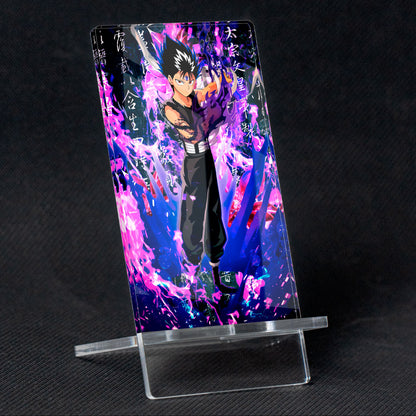 Suporte para celular Yu Yu Hakusho "Hiei Dark Flames vector", feito de metacrilato