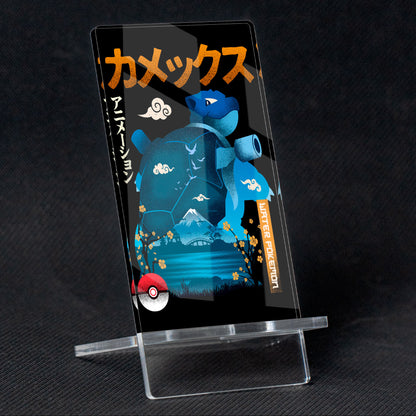 Suporte Pokémon Blastoise Mobile, feito de metacrilato