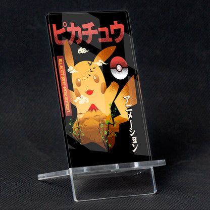 Suporte para celular Pokémon Pikachu, feito de metacrilato