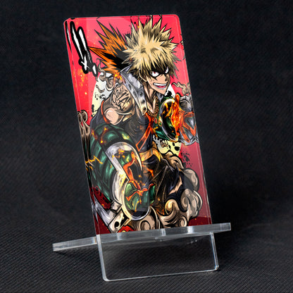 Suporte para celular My Hero Academy, Bakugou "Explosions", feito de metacrilato