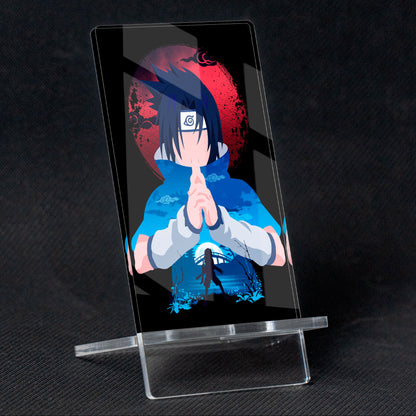 Suporte para celular Naruto "Sasuke", feito de metacrilato