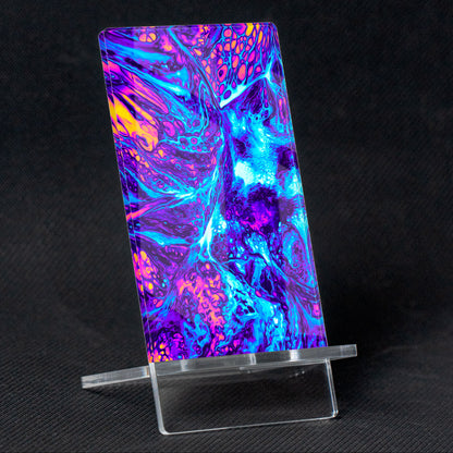 Mobile Holder "Love Ridden" abstract design, methacrylate