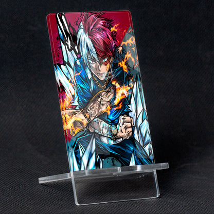 Suporte para celular My Hero Academy, Todoroki Shoto "Fire and Ice", metacrilato