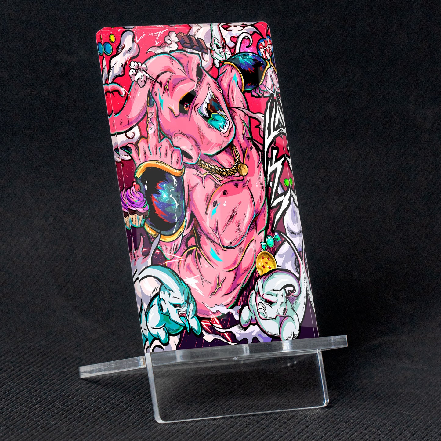Dragon Ball Candy Buu Phone Holder, methacrylate
