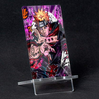 Suporte para celular Naruto Pain, feito de metacrilato