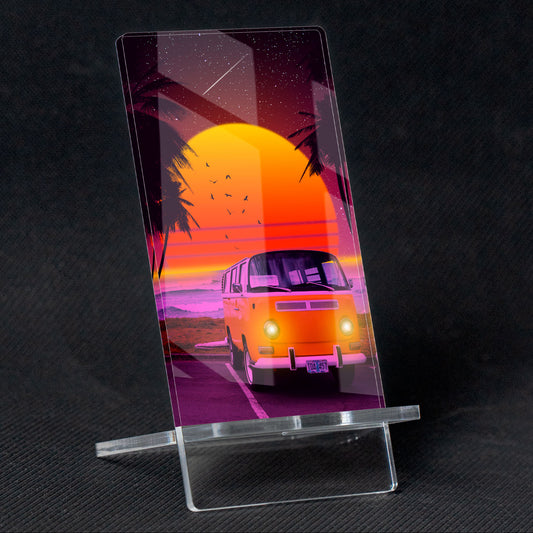 Vintage Car on the Beach | Acrylic Mobile Support
