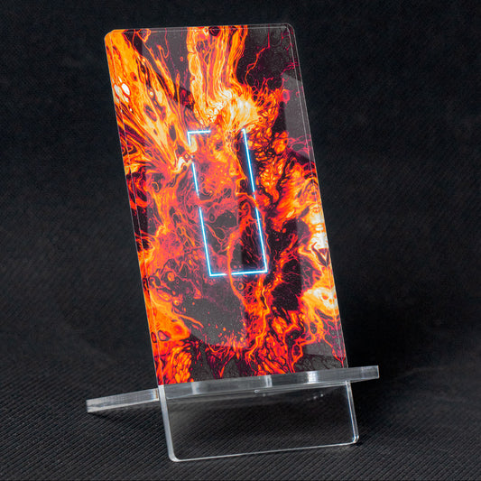 Mobile Holder "I See You" abstract design, methacrylate